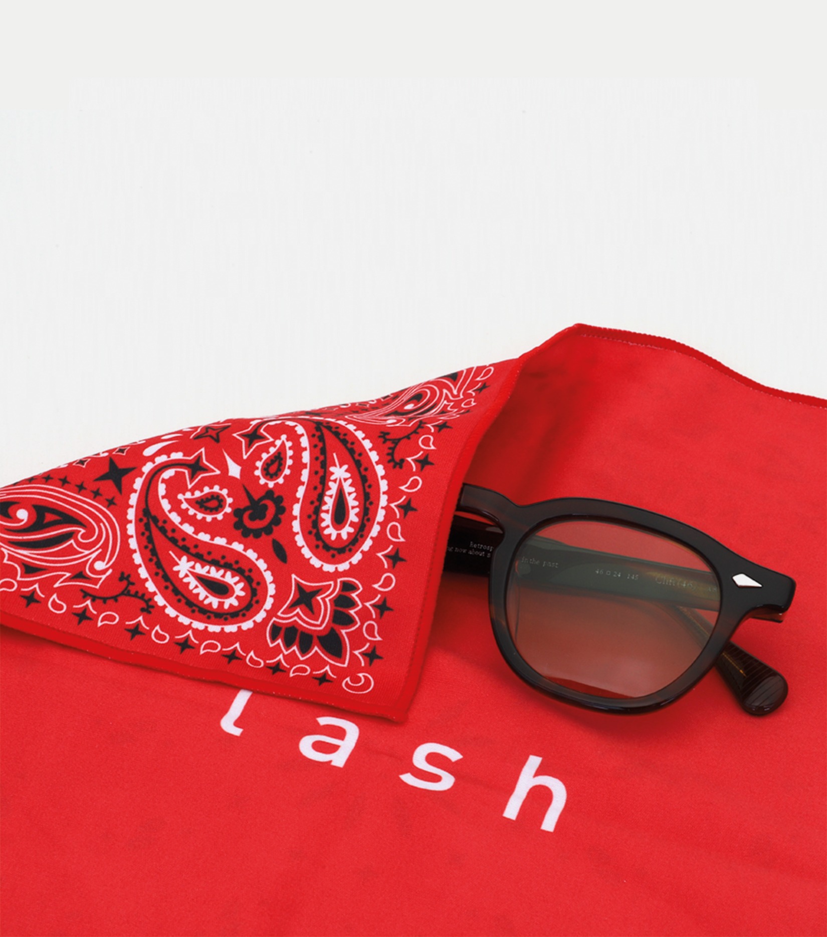 Bandana pattern Microfiber Cleaning Cloth [Red] LASH 래쉬 안경테 선글라스
